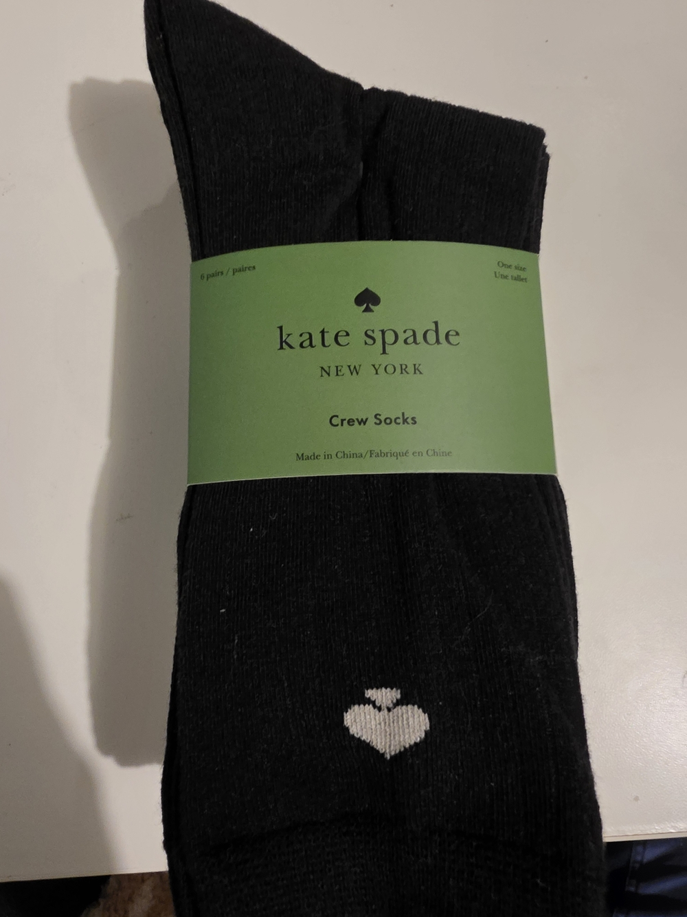 kate spade 3 Pack Of Crew Socks Size 4-10
